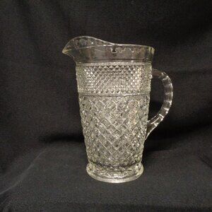 Anchor Hocking Wexford pressed glass large pitcher vtg. MINT  5.5" tall